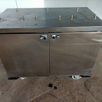 Carrello Porta Piatti in Acciaio Inox con Cassetto