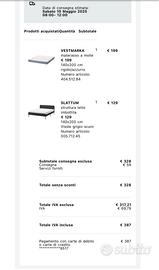 Letto matrimoniale 140x200 + materasso incluso