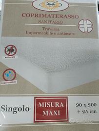 Coprimaterasso singolo sanitario e Antiacaro 