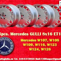 4 pz. cerchi Mercedes Gullideckel 8x16 ET11 107 10