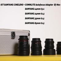 Ottiche Samyang Cine Kit + Adattatore Commlite