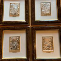 quadretti in argento 4 stagioni. Serie numerata