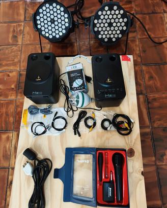 Kit Dj casse Behringer per led DMX microfono 