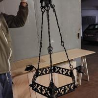 Lampadario vintage ferro stile Gotico Medioeval