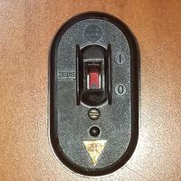 VECCHIO INTERRUTTORE BIPOLARE ZEUS, VINTAGE RETEÒ