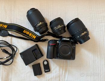 Nikon D7200 con tre obiettivi Nikon