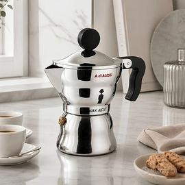 Moka Alessi Caffettiera espresso 3 tazze  – Nuova
