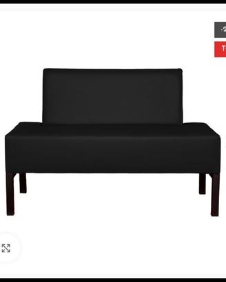 DIVANETTO CON SCHIENALE NERO 2 POSTI