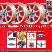 4 cerchi Chevrolet Minilite 7x15 8x15 Camaro,Nova,