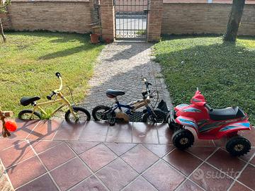 Quad elettrico e bicicletta
