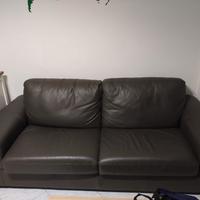 Divano letto ecopelle grigio scuro