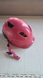 casco rosa  Btwin bambina bici pattini 6/10 anni