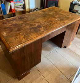Scrivania+ Libreria in Radica Vintage da restaurar