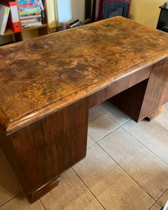 Scrivania+ Libreria in Radica Vintage da restaurar