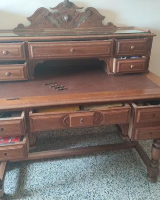Scrivania antica legno massello – fine '800