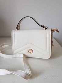 Borsetta pochette bianco panna con tracolla