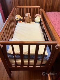 Lettino bimbo con cassettone, materasso,cuscino,