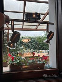 Lampadario con due faretti