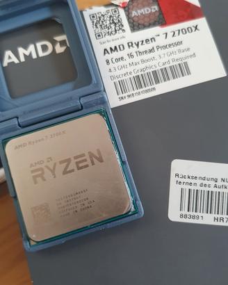 Processore AMD Ryzen 2700x am4 con dissipatore