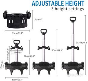 Trolley pieghevole per zaino in lega di alluminio