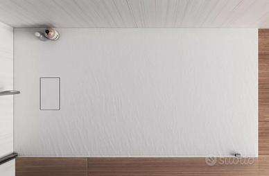 Piatto doccia 120x70 cm riducibile bianco pietra
