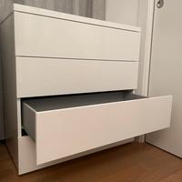 Cassettiera moderna bianco lucido