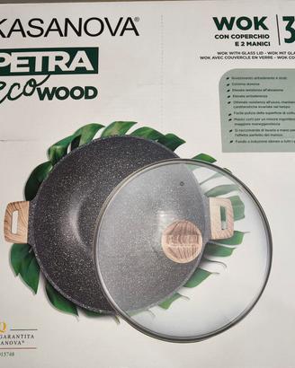 Wok Kasanova- 36 cm con Coperchio in