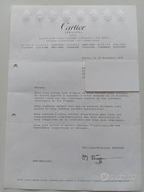 Documento storico Cartier  (1978) archivio Parigi 