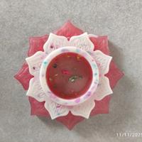 Porta candela in resina epossidica 