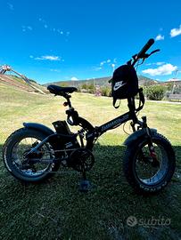 Fat Bike Elettrica Pieghevole Argento Bimax