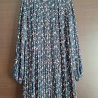 Abito elegante blu scuro Twinset fantasia floreale