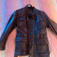 Giacca Uomo  in pelle cerata a mano Belstaff