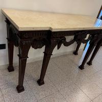 Consolle Luigi XVI Massello e ripiano in Marmo