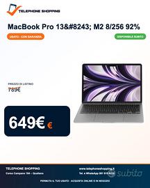 Apple MacBook Pro 13″ M2 8/256 92%