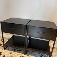 Comodini homecom legno nero