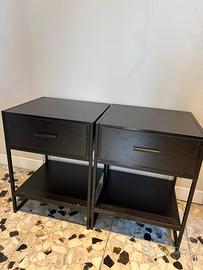 Comodini homecom legno nero