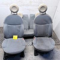 Tappezzeria Sedili Fiat 500 3 Porte Tessuto Chiaro