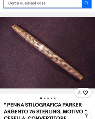 Penna parker argento 925