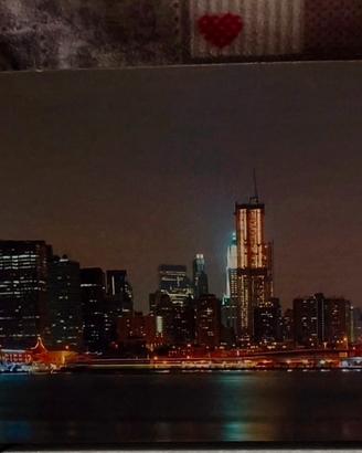 quadro in tela nwr york che si illumina