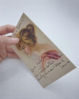 CARTOLINA ANTICA AMERICAN GIRL NUMERO 82 USA nv
