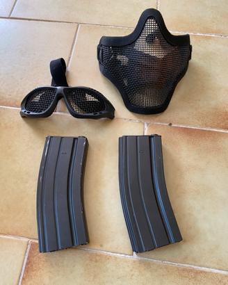 Pettorina e protezioni volto softair