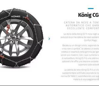 konig cg-9 comfort magic catene neve calze FIAT VW