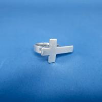 ANELLO "PIETRO FERRANTE" CROCE COLOR ARGENTO