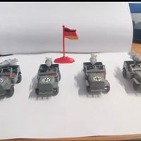 Lotto 4 Jeep Militari Giocattolo Colore Grigio  