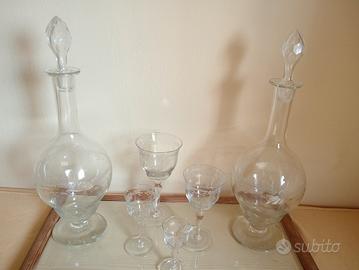  Servizio bicchieri cristallo fine '800 x 12