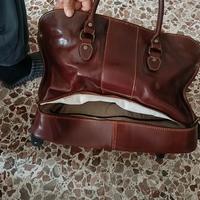 valigia trolley in pelle 