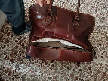 valigia trolley in pelle 