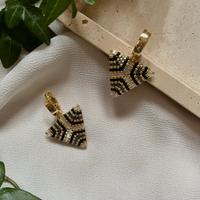 Orecchini pendenti a triangolo, handmade