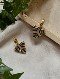 Orecchini pendenti a triangolo, handmade