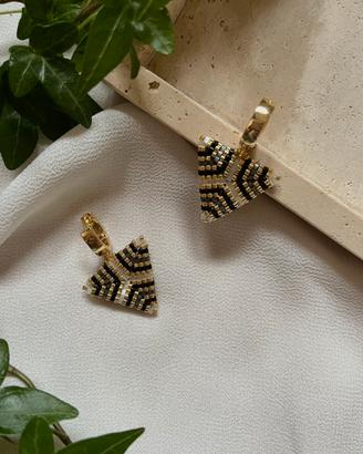 Orecchini pendenti a triangolo, handmade